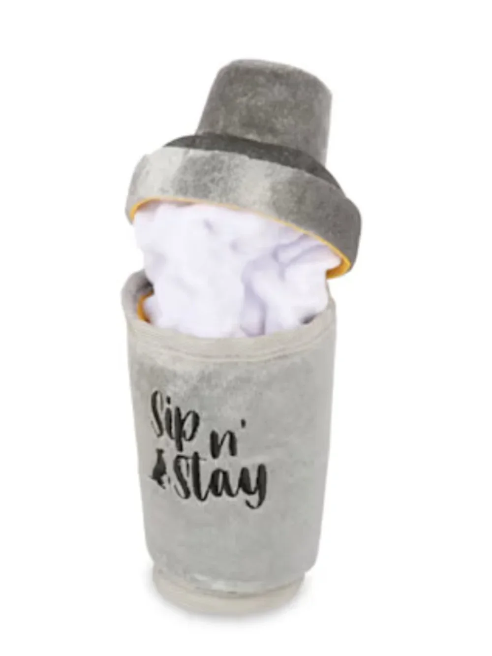 🔥3/$30 NWT P.L.A.Y. Barktender Dogtail Shaker Cocktail Plush Squeaker Dog Toy